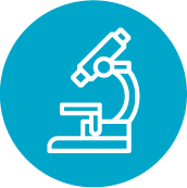 icon showing a microscope